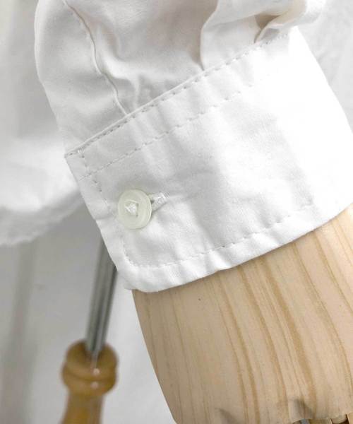 OMNES（オムネス）の「タイプライター ウォッシャブルバンドカラービッグシャツ（シャツ/ブラウス・レディース・ホワイト/チャコールグレー/カーキ/チェック・FREE）」の16枚目の写真