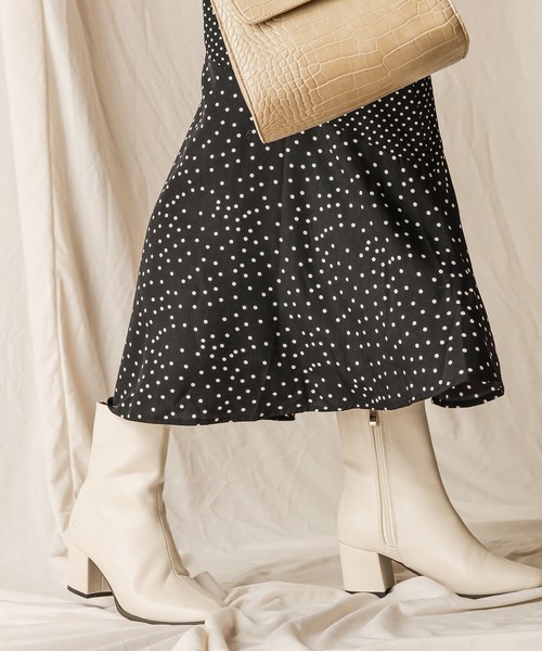 natural couture（ナチュラルクチュール）の「スクエアレトロブーツ（ブーツ・レディース・アイボリー/ブラック/キャメル/ブラウン/ライトベージュ・M/L）」の19枚目の写真