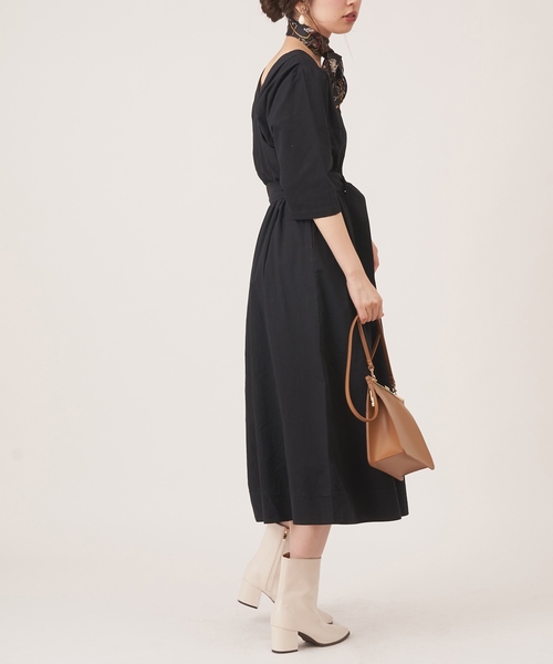 natural couture（ナチュラルクチュール）の「スクエアレトロブーツ（ブーツ・レディース・アイボリー/ブラック/キャメル/ブラウン/ライトベージュ・M/L）」の8枚目の写真