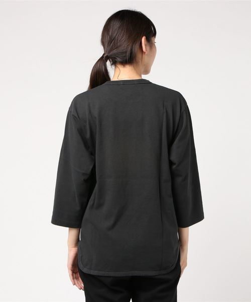 WEGO（ウィゴー）の「WEGO VINTAGE/HARVARDベースボールTシャツ（Tシャツ/カットソー・レディース・ブラック/ワイン・FREE）」の4枚目の写真