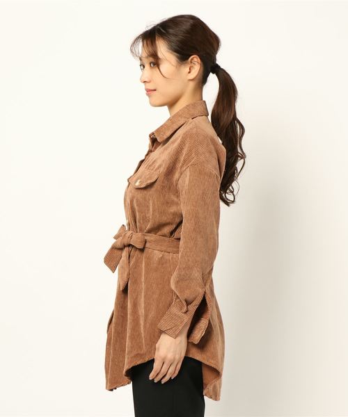 fifth（フィフス）の「ウエストマークコーデュロイシャツ（シャツ/ブラウス・レディース・ブラウン/ベージュ・MEDIUM）」の14枚目の写真