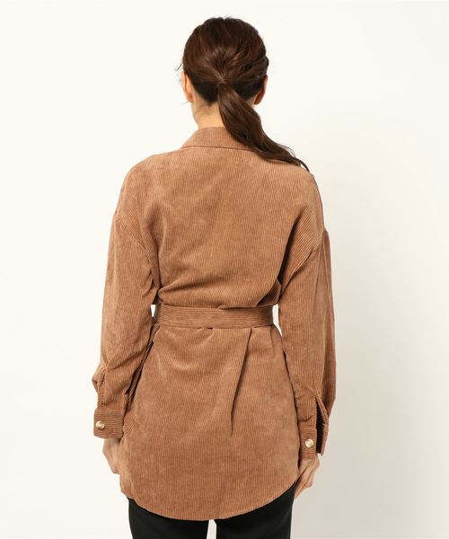 fifth（フィフス）の「ウエストマークコーデュロイシャツ（シャツ/ブラウス・レディース・ブラウン/ベージュ・MEDIUM）」の13枚目の写真