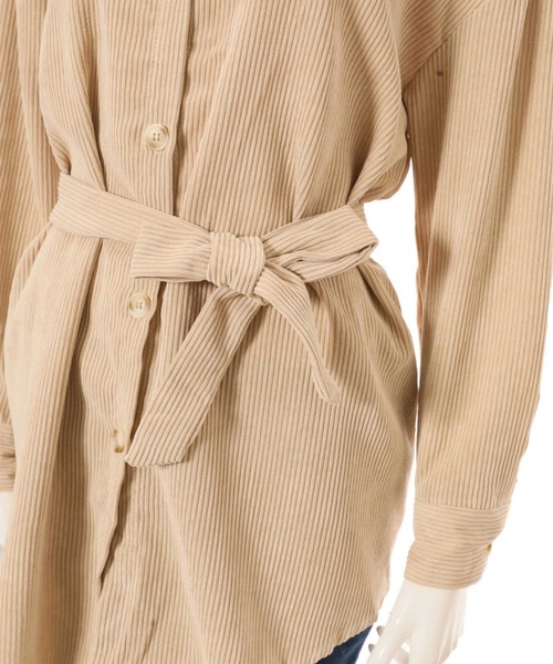 fifth（フィフス）の「ウエストマークコーデュロイシャツ（シャツ/ブラウス・レディース・ブラウン/ベージュ・MEDIUM）」の9枚目の写真