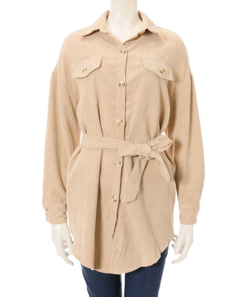fifth（フィフス）の「ウエストマークコーデュロイシャツ（シャツ/ブラウス・レディース・ブラウン/ベージュ・MEDIUM）」の10枚目の写真