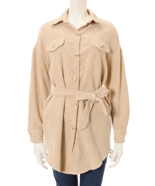 fifth（フィフス）の「ウエストマークコーデュロイシャツ（シャツ/ブラウス・レディース・ブラウン/ベージュ・MEDIUM）」の6枚目の写真