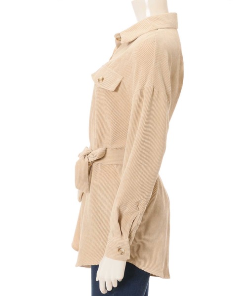 fifth（フィフス）の「ウエストマークコーデュロイシャツ（シャツ/ブラウス・レディース・ブラウン/ベージュ・MEDIUM）」の3枚目の写真