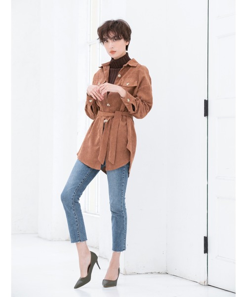 fifth（フィフス）の「ウエストマークコーデュロイシャツ（シャツ/ブラウス・レディース・ブラウン/ベージュ・MEDIUM）」の19枚目の写真