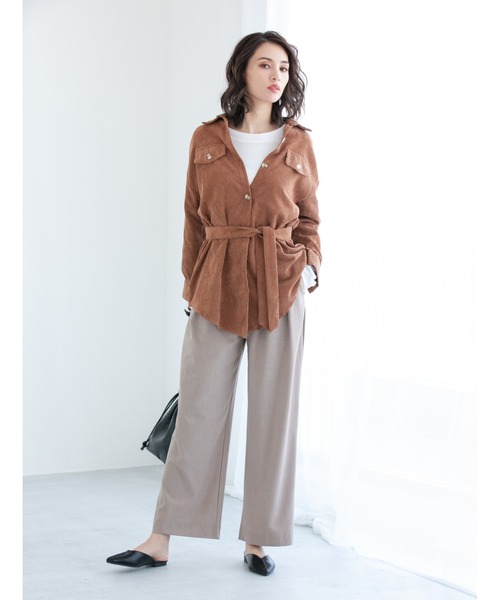 fifth（フィフス）の「ウエストマークコーデュロイシャツ（シャツ/ブラウス・レディース・ブラウン/ベージュ・MEDIUM）」の17枚目の写真