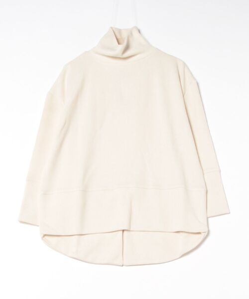 STYLEBLOCK（スタイルブロック）の「厚地リブニットソーバックスリットワイド袖チュニック（チュニック・レディース・ブラック/ダークグリーン/ブラウン/モカ/アイボリー・M）」の2枚目の写真