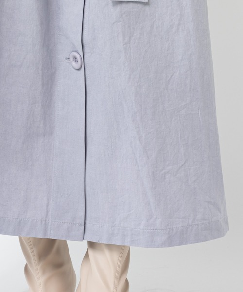 mystic(ミスティック)の「スタンドカラーロングガウン(トレンチコート・レディース・ブルー/ベージュ/ホワイト・FREE)」の10枚目の写真