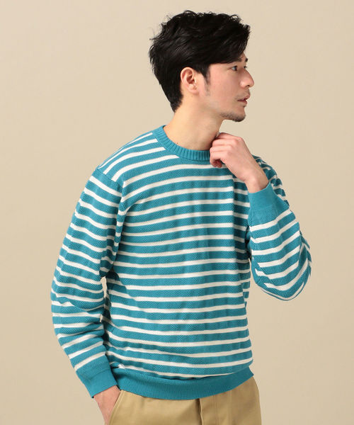 SHIPS(シップス)の「SC: CORDURA(R) ピケ クルーネック ウォッシャブル ニット(ニット/セーター・メンズ・ネイビー/オフホワイト/ブルー/ライトグリーン/ダークブルー・SMALL/MEDIUM/LARGE/X-LARGE)」の1枚目の写真