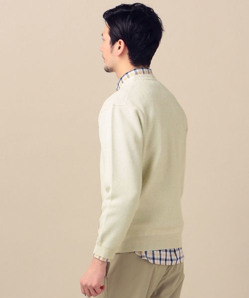 SHIPS(シップス)の「SC: CORDURA(R) ピケ クルーネック ウォッシャブル ニット(ニット/セーター・メンズ・ネイビー/オフホワイト/ブルー/ライトグリーン/ダークブルー・SMALL/MEDIUM/LARGE/X-LARGE)」の6枚目の写真