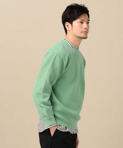 SHIPS(シップス)の「SC: CORDURA(R) ピケ クルーネック ウォッシャブル ニット(ニット/セーター・メンズ・ネイビー/オフホワイト/ブルー/ライトグリーン/ダークブルー・SMALL/MEDIUM/LARGE/X-LARGE)」の9枚目の写真