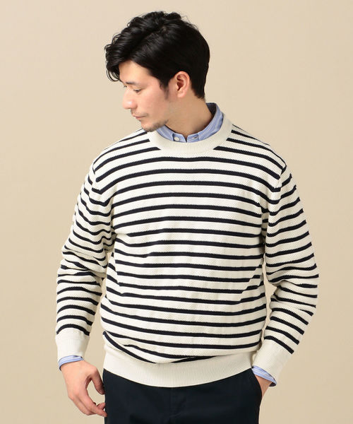 SHIPS(シップス)の「SC: CORDURA(R) ピケ クルーネック ウォッシャブル ニット(ニット/セーター・メンズ・ネイビー/オフホワイト/ブルー/ライトグリーン/ダークブルー・SMALL/MEDIUM/LARGE/X-LARGE)」の15枚目の写真