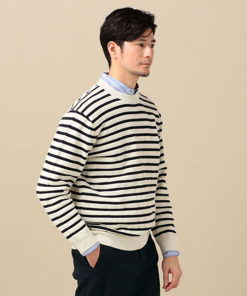 SHIPS(シップス)の「SC: CORDURA(R) ピケ クルーネック ウォッシャブル ニット(ニット/セーター・メンズ・ネイビー/オフホワイト/ブルー/ライトグリーン/ダークブルー・SMALL/MEDIUM/LARGE/X-LARGE)」の16枚目の写真