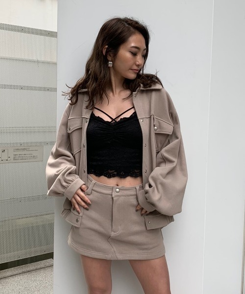 ENVYM（アンビー）の「ボリュームカットＪＫ（その他アウター・レディース・ブラック/ベージュ/カーキ・FREE）」の2枚目の写真
