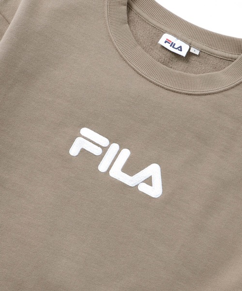 FILA（フィラ）の「▽WEB限定 FILA/フィラ 別注 センターロゴ刺繍 サイドスリット裏毛スウェット（スウェット・レディース・ホワイト/ブラック/ベージュ/ネイビー/チャコール・S/M/L）」の10枚目の写真