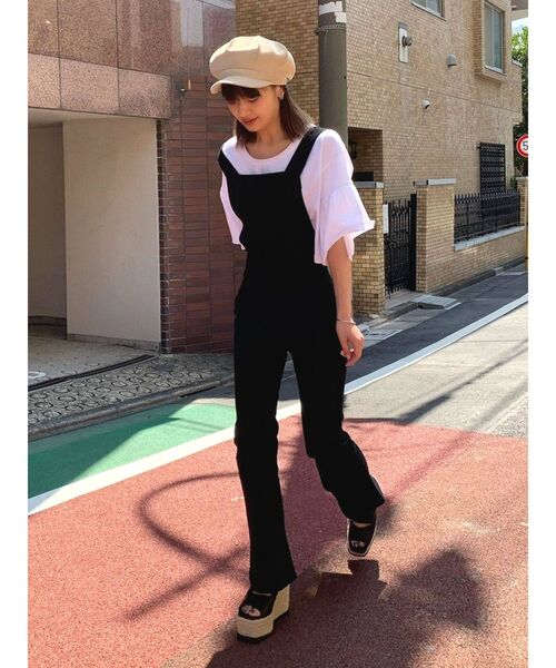 WEB限定】ワイドベルトフレアサロペット[品番：MKSW0029948