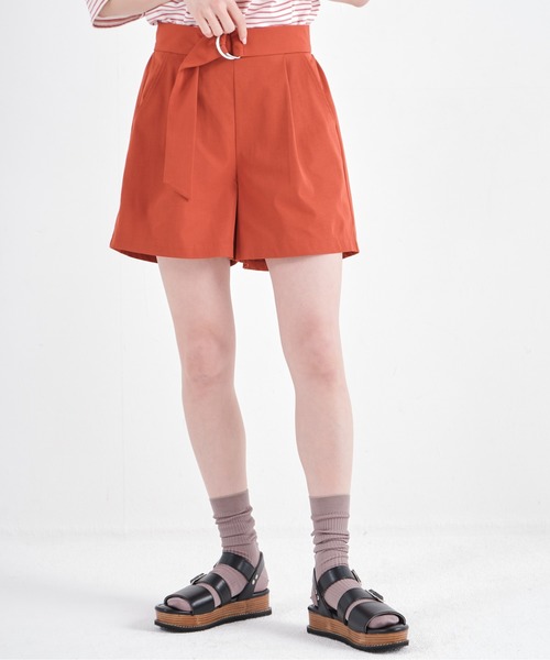 CONSCIOUS DAY（コンシャスデイ）の「ベルト付きキュロットパンツ/CD0019（その他パンツ・レディース・ベージュ/オレンジ/ブルー・ﾌﾘ-）」の3枚目の写真