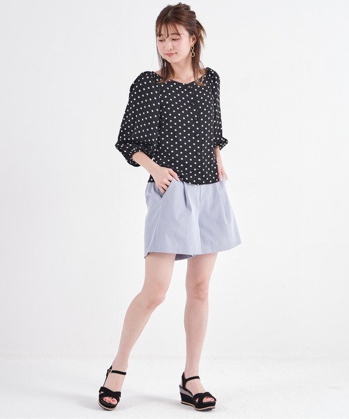 CONSCIOUS DAY（コンシャスデイ）の「ベルト付きキュロットパンツ/CD0019（その他パンツ・レディース・ベージュ/オレンジ/ブルー・ﾌﾘ-）」の10枚目の写真