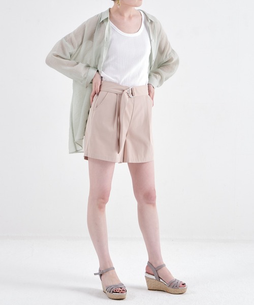 CONSCIOUS DAY（コンシャスデイ）の「ベルト付きキュロットパンツ/CD0019（その他パンツ・レディース・ベージュ/オレンジ/ブルー・ﾌﾘ-）」の20枚目の写真