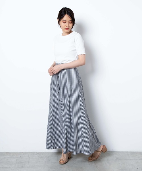 WEGO（ウィゴー）の「WEGO/ギンガムチェックマーメイドスカート（スカート・レディース・ブラック系その他2/ブルー系その他2・FREE）」の18枚目の写真
