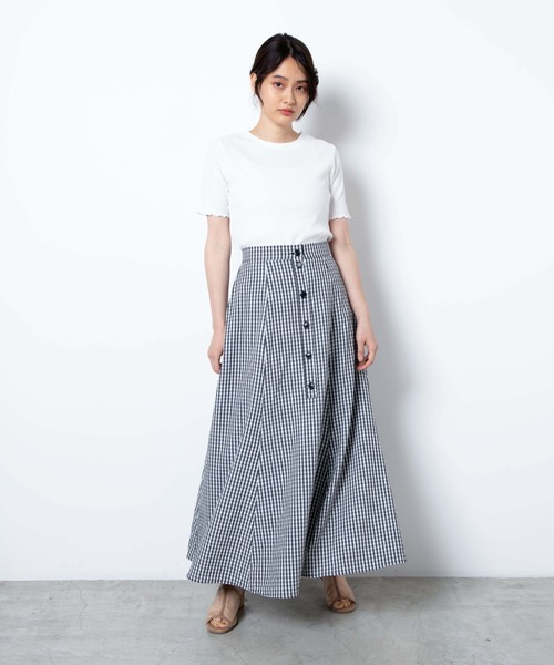 WEGO（ウィゴー）の「WEGO/ギンガムチェックマーメイドスカート（スカート・レディース・ブラック系その他2/ブルー系その他2・FREE）」の19枚目の写真