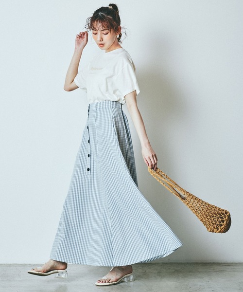 WEGO（ウィゴー）の「WEGO/ギンガムチェックマーメイドスカート（スカート・レディース・ブラック系その他2/ブルー系その他2・FREE）」の13枚目の写真