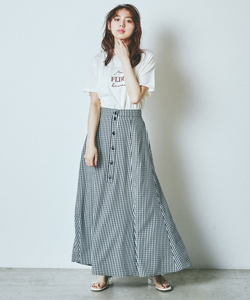 WEGO（ウィゴー）の「WEGO/ギンガムチェックマーメイドスカート（スカート・レディース・ブラック系その他2/ブルー系その他2・FREE）」の11枚目の写真