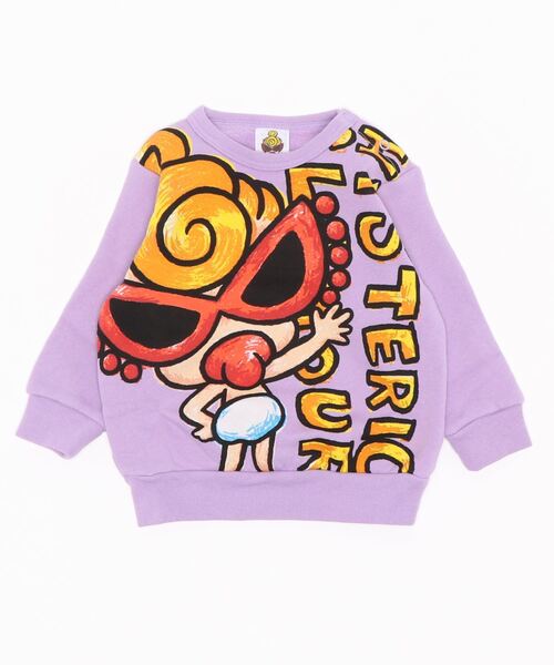 HYSTERIC MINI裏起毛トレーナーとレギンスセット HYSTERIC MINI ピンクトレーナー・黄色レギンスセット 90 HYSTERIC