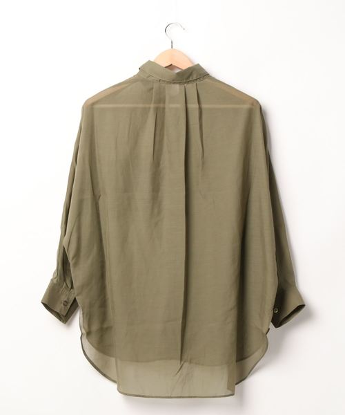 LOWRYS FARM（ローリーズファーム）の「シアードルマンシャツＬＳ　892383（シャツ/ブラウス・レディース・アイボリー/ブラック/グリーン/キャメル/パープル/オフホワイト・FREE）」の11枚目の写真