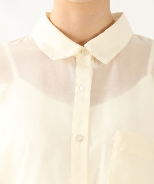 LOWRYS FARM（ローリーズファーム）の「シアードルマンシャツＬＳ　892383（シャツ/ブラウス・レディース・アイボリー/ブラック/グリーン/キャメル/パープル/オフホワイト・FREE）」の12枚目の写真