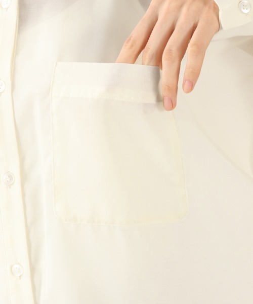 LOWRYS FARM（ローリーズファーム）の「シアードルマンシャツＬＳ　892383（シャツ/ブラウス・レディース・アイボリー/ブラック/グリーン/キャメル/パープル/オフホワイト・FREE）」の21枚目の写真