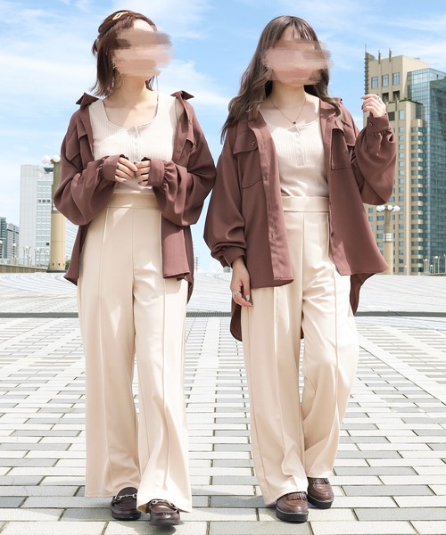 PairPair（ペアペア）の「カラバリ豊富！センタープレスイージーパンツ（その他パンツ・レディース・ブラック/ブラウン/グリーン/アイボリー/ライトパープル/ピンクベージュ・FREE）」の20枚目の写真