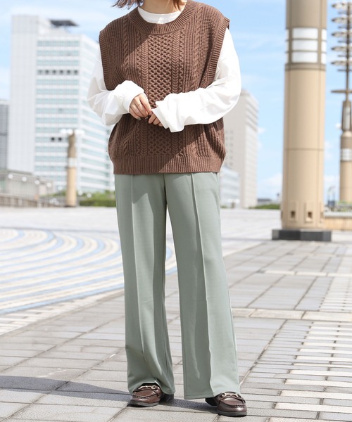 PairPair（ペアペア）の「カラバリ豊富！センタープレスイージーパンツ（その他パンツ・レディース・ブラック/ブラウン/グリーン/アイボリー/ライトパープル/ピンクベージュ・FREE）」の21枚目の写真