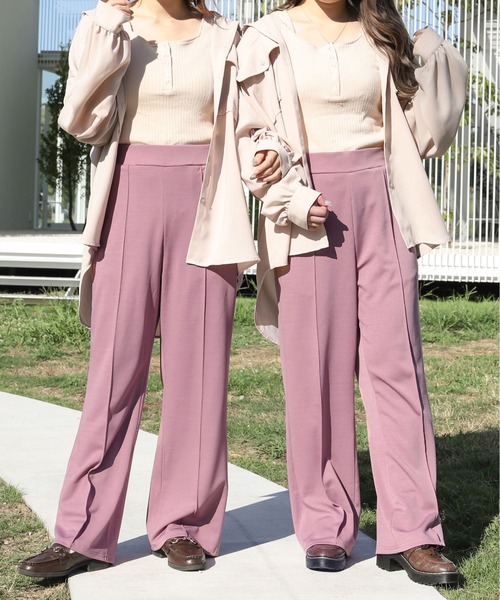 PairPair（ペアペア）の「カラバリ豊富！センタープレスイージーパンツ（その他パンツ・レディース・ブラック/ブラウン/グリーン/アイボリー/ライトパープル/ピンクベージュ・FREE）」の10枚目の写真