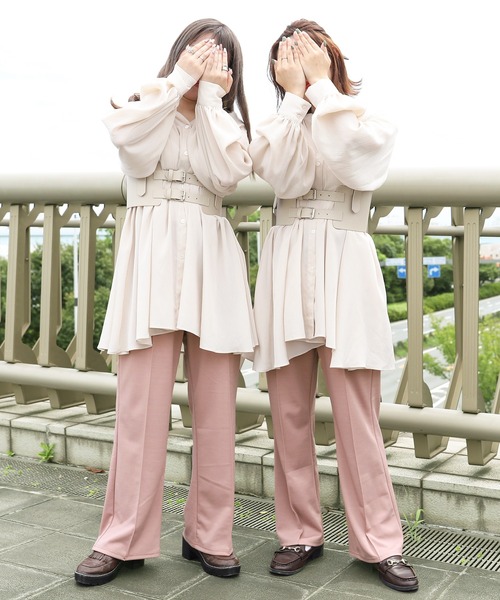 PairPair（ペアペア）の「カラバリ豊富！センタープレスイージーパンツ（その他パンツ・レディース・ブラック/ブラウン/グリーン/アイボリー/ライトパープル/ピンクベージュ・FREE）」の7枚目の写真