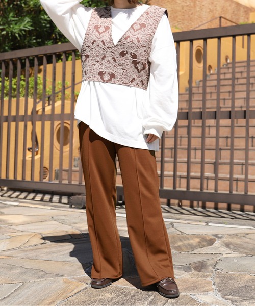 PairPair（ペアペア）の「カラバリ豊富！センタープレスイージーパンツ（その他パンツ・レディース・ブラック/ブラウン/グリーン/アイボリー/ライトパープル/ピンクベージュ・FREE）」の17枚目の写真