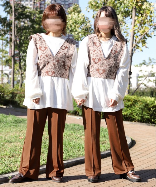 PairPair（ペアペア）の「カラバリ豊富！センタープレスイージーパンツ（その他パンツ・レディース・ブラック/ブラウン/グリーン/アイボリー/ライトパープル/ピンクベージュ・FREE）」の13枚目の写真