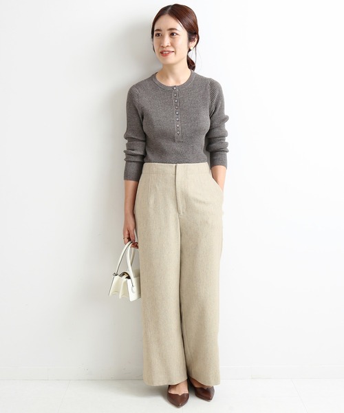 美品　イエナ　sustina tweed ツイードワイドパンツ IENA（イエナ）の「Sustina Tweed パンツ◇（その他パンツ