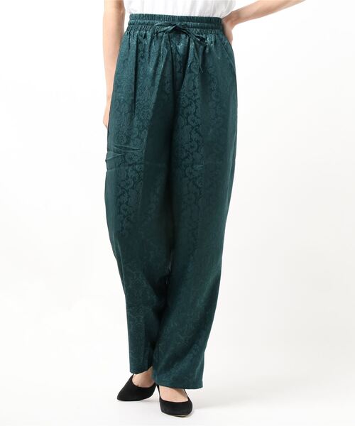 notch.（ノッチ）の「ジャカードサテンパンツ（その他パンツ・レディース・ブラック/グリーン・M）」の5枚目の写真