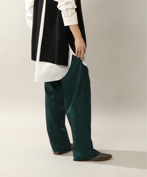 notch.（ノッチ）の「ジャカードサテンパンツ（その他パンツ・レディース・ブラック/グリーン・M）」の6枚目の写真