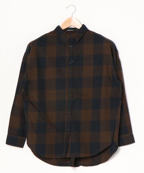 AMERICAN HOLIC（アメリカンホリック）の「バックタック綿ビエラシャツ　＊（シャツ/ブラウス・レディース・オフホワイト/ブルー系その他5/ネイビー/ベージュ/ホワイト系その他7/その他5/チェック/ピンクベージュ・L/M）」の11枚目の写真