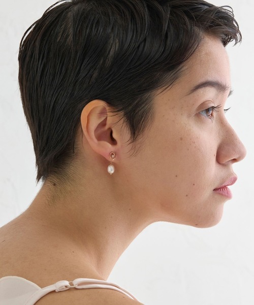 JUPITER（ジュピター）の「【K10】淡水パールピアスキャッチ（ピアス（両耳用）・レディース・ゴールド・FREE）」の8枚目の写真