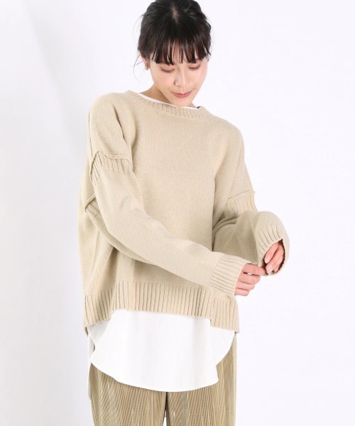 LOWRYS FARM（ローリーズファーム）の「ＢＦ＊ニットプルオーバー　923302（ニット/セーター・レディース・ベージュ/アイボリー/オレンジ/ブラック/パープル・FREE）」の3枚目の写真