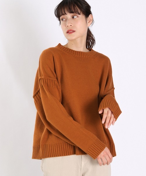 LOWRYS FARM（ローリーズファーム）の「ＢＦ＊ニットプルオーバー　923302（ニット/セーター・レディース・ベージュ/アイボリー/オレンジ/ブラック/パープル・FREE）」の5枚目の写真