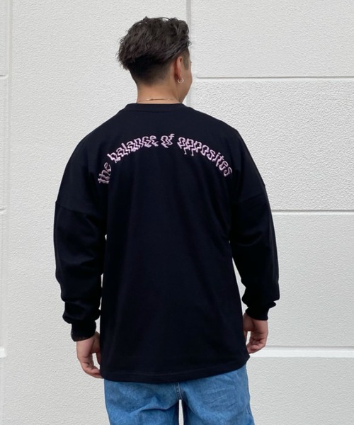 RVCA(ルーカ)の「RVCA/ルーカ ルーズシルエット バックプリントロンT BB041-059(Tシャツ/カットソー・メンズ・ホワイト/ブラック/イエロー・S/M/L)」の2枚目の写真