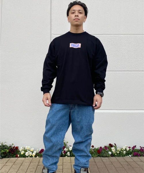 RVCA(ルーカ)の「RVCA/ルーカ ルーズシルエット バックプリントロンT BB041-059(Tシャツ/カットソー・メンズ・ホワイト/ブラック/イエロー・S/M/L)」の21枚目の写真