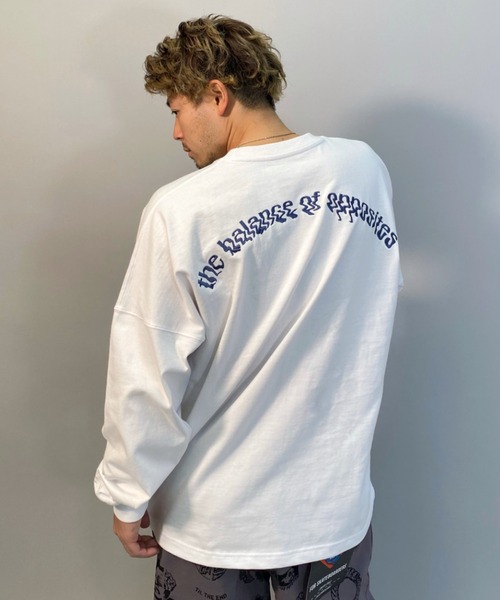 RVCA(ルーカ)の「RVCA/ルーカ ルーズシルエット バックプリントロンT BB041-059(Tシャツ/カットソー・メンズ・ホワイト/ブラック/イエロー・S/M/L)」の12枚目の写真