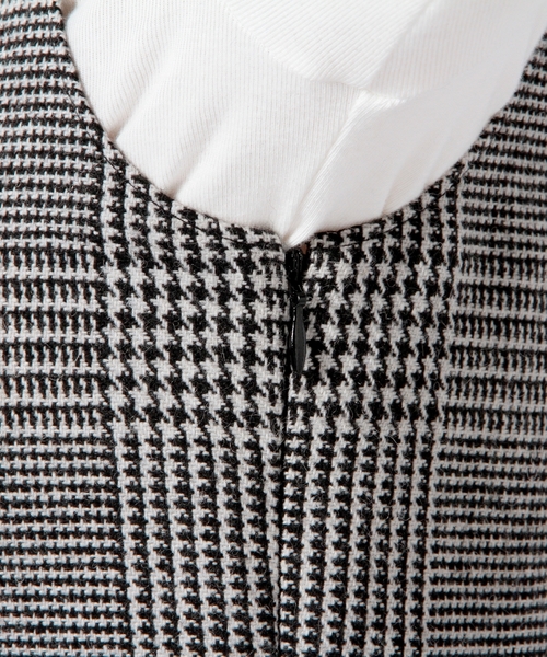 Another Edition(アナザーエディション)の「2WAYグレンチェックワンピース/AE 2WAY グレンCHK OP(ワンピース・レディース・ホワイト・フリ-)」の6枚目の写真